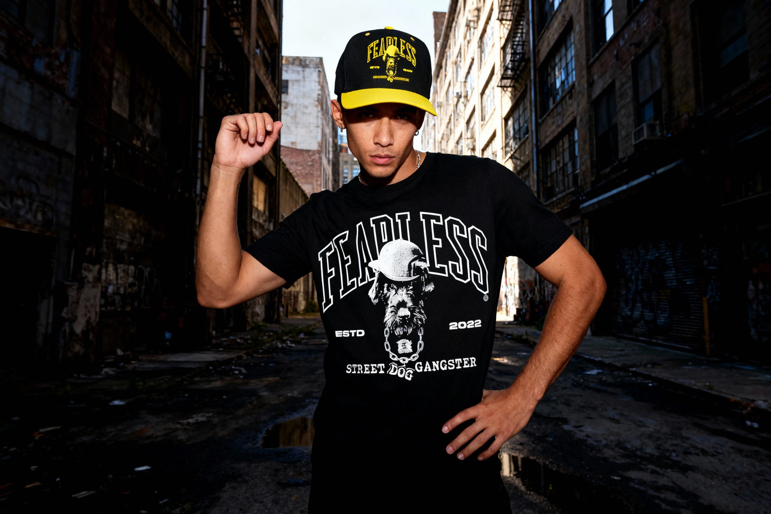 Fearless Black T-Shirt – 100% Peruvian Cotton