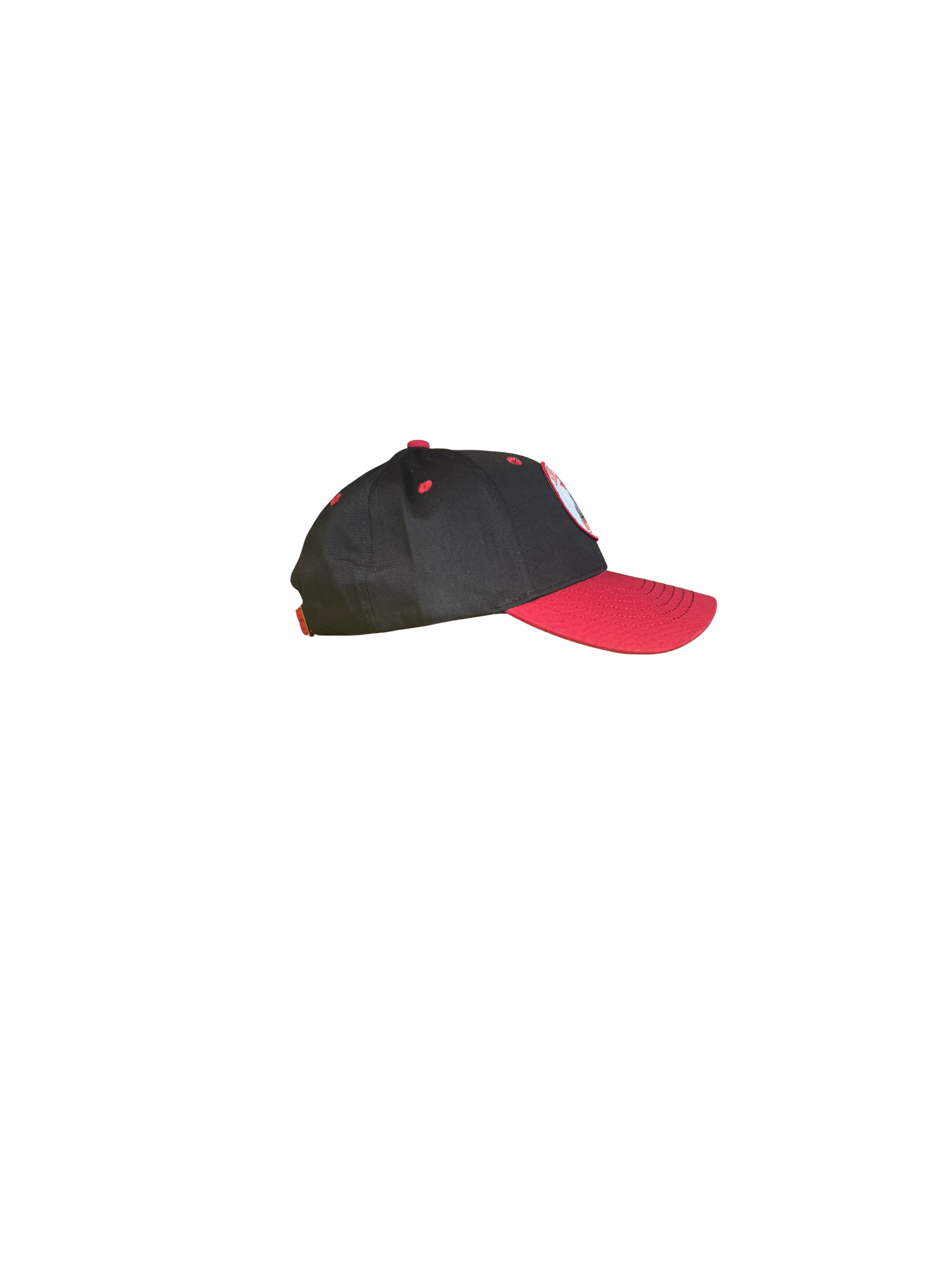 S.D.G. Baseball Cap – Black & Red | Woven SDG Badge | 100% Cotton |  Adjustable Strap