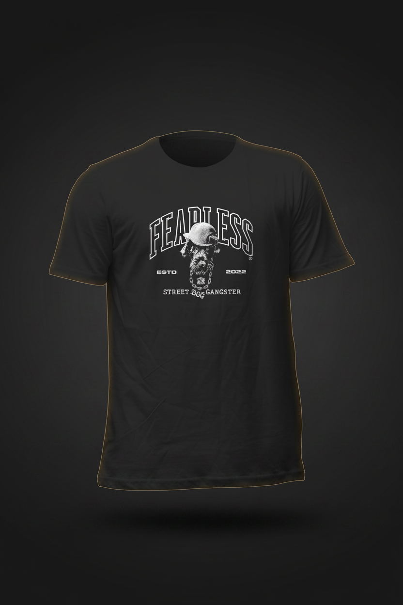 Fearless Black T-Shirt – 100% Peruvian Cotton