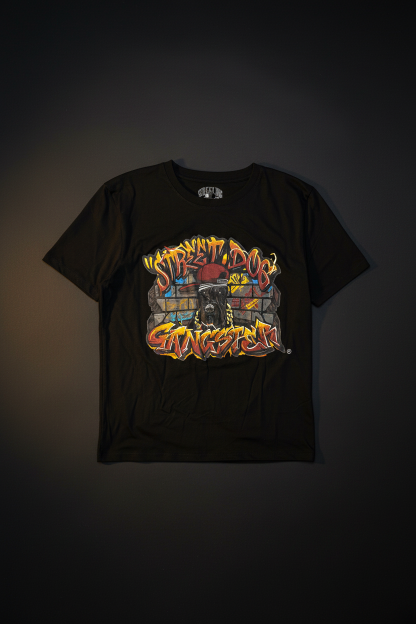 Graffiti Black T-Shirt – 100% Peruvian Cotton