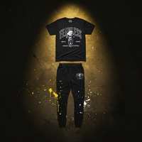 Fearless Black T-Shirt and Fearless Joggers Black bundle flat lay